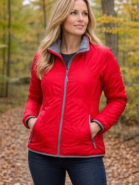 The North Face Red Quilted Lightweight Puffer Jacket